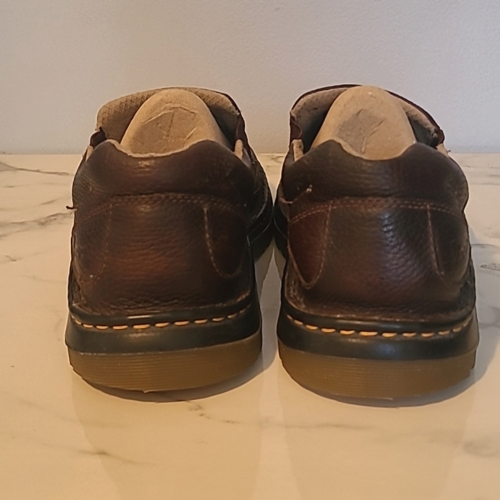 Dr Martens Orson Men's 10 Brown Leather Slip-On Loafers Shoes Slip Oil Resistant - Picture 4 of 14